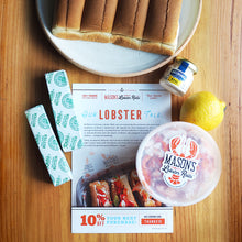 Load image into Gallery viewer, Lobster roll kit ingredients and instructions
